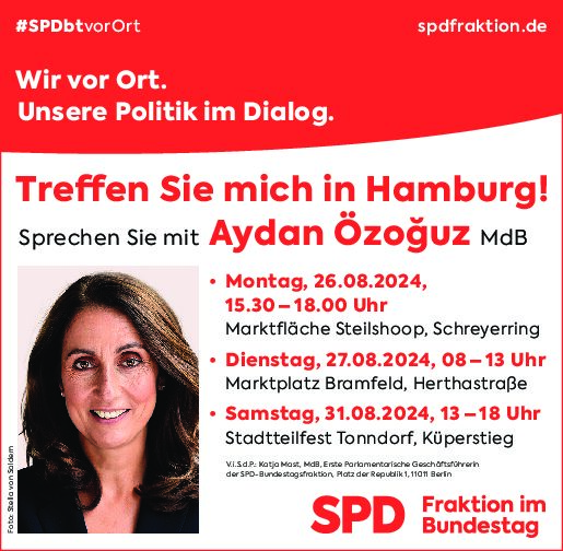 Dialogtour der SPD-Bundestagsfraktion: Treffen Sie mich vor Ort!